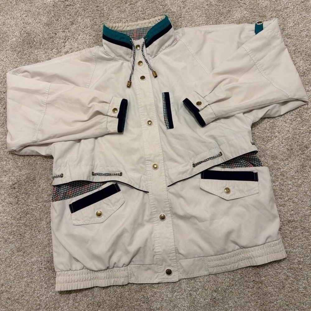 Vintage | Current Seen Reversible Windbreaker Jacket | Cream | Large‎